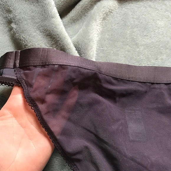 Topshop Mauve Embroidered Mesh Cutout Underwear - Picture 4 of 7